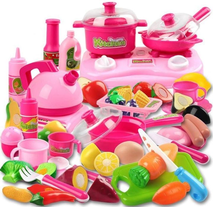 42 Piece Kitchen Cooking Set Girls Boys Fruit Vegetable Tea