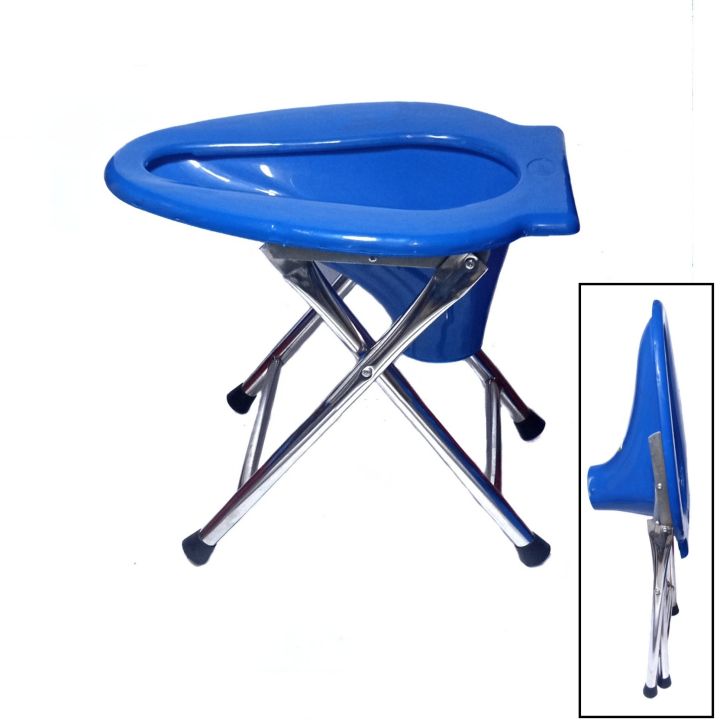 Heavy Stainless Steel Folding Commode Chair / Toilet Chair / Commode Chair