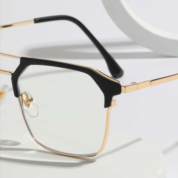 Blue%20Ray%20Cut%20Glass%20for%20Men%20-%20Transparent%20Lens,%20Metal%20Frame,%20Gold%20&%20Silver%20Colors,%20Suitable%20for%20Mobile,%20TV,%20Laptop%20Use%20-%20Image%202