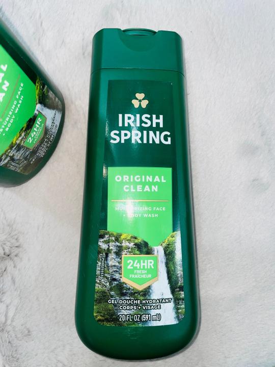 Irish%20Spring%20Original%20Clean%20Moisturizing%20Face%20+%20Body%20Wash%20591ml%20-%20Image%202