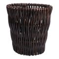 Retro Rattan Trash Can Dustbin Office Paper Bas Kitchen Garbage Bin Waste Basket Bathroom Toilet Paper Bucket Storage Bucket. 