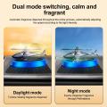 Solar Powered Rotation Helicopter Solar Aromatherapy Car Air Freshener Alloy+ABS Wooden Fragrance Auto Aroma Diffuser. 