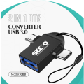 Geeoo OTG Converter Plug And Play GB-8 Micro And Type -C to USB.
