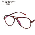 Trendy retro double beam glasses frame personality versatile ultra-light glasses frame with myopia fashion flat mirror. 