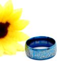 Uloveido Muslim Mohammad Arabic Letter Shahada Rings Gold Colour Stainless Steel 8 mm Wide Band Religious Allah Rings for Men and Women Y543. 