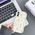 VRQR Soft Wavy Edge Phone Case For Samsung Galaxy A14 Back Cover Full Screen Beautiful Flowers Pattern Cover Samsung Galaxy A13 A15 M14 A05 A05S. 