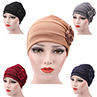 Women Rose Flowers Decor Beanie Cap Snood Hat Fashion Headwrap Headwear Gift. 