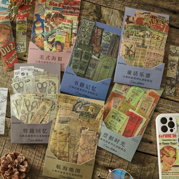 Panda Online 40PCS Classic Tour Series Washi Stickers Album Diary ...