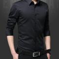 Black Textured Formal Shirt For Men - Formal Shirt For Men. 