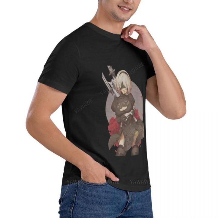 Summer%20t%20shirt%20men%20NieR:Automata%202B%20Essential%20T-Shirt%20t%20shirts%20for%20men%20fruit%20of%20the%20loom%20mens%20t%20shirts%20tops%20Cottom%20mens%20t-shirt%20-%20Image%203