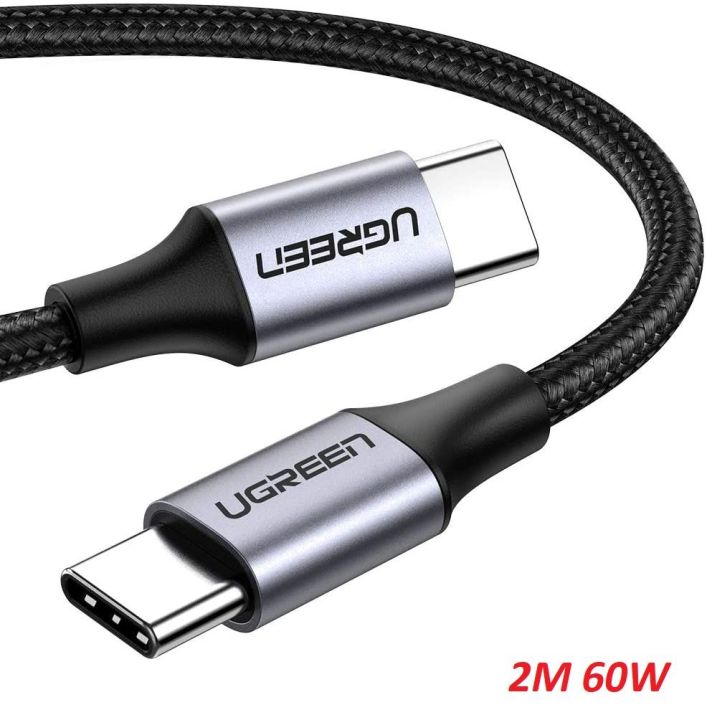 UGREEN%20US261%2050152%20USB-C%20to%20USB-C%20PD%203A%20Max%2060W%20Braided%20Fast%20Charging%202%20Meter%20Cable%20-%20Image%204