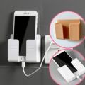Universal Wall Mount Charger Phone Holder Stand Remote Control Hanger Base Support Hook Hanging Storage Box Rack Home Organizer. 