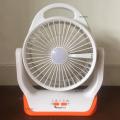 JOYKALY YG-729 Portable Rechargeable LED Light AC/AD Electronic Fan with 8" inches High Speed Blade. 