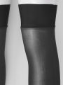 Womens Glossy See-through Stockings Thin Shiny Sheer Thigh High Socks Cosplay JK Long Sock Hosiery Party Clubwear Nightwear. 