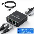 Gigabit Ethernet Switch Rj45 Splitter LAN Extension Adapter 1000Mbps 1gbps 4 Port 1 to 4 3 2 Port Network Connector for Router. 