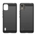 NOKIA C12 Pro Carbon Fiber Black Color Premium and Camera Protection Soft Mobile Back Cover for Nokia C12 Pro. 