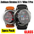 5pcs for Zeblaze Stratos 3 Tempered Glass Smart watch Screen Protector 9H 2.5D Film. 
