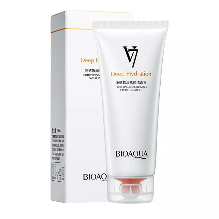 BIOAQUA V7 Hydrating Deep Cleaning Facial Foam Cleanser- 100g