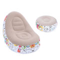 Air Couch Sofa Soft Minimalist Inflatable Lounge Chair with Foot Stool for Living Room.