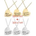 3 Pcs/Set Best Friends Necklace Heart Shaped Pendant BFF Necklaces Friendship Choker For Women Girls Sisters Chains Gift. 