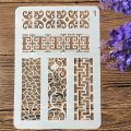 Stencil for Wall & Fashion Painting Template 10in by 8in..