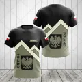 Poland Fire Graphic Customized Football Tees Summer Outdoor Streetwear Men's Fashion Jersey Loose Oversized Sportswear T-shirts. 