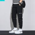 Spring and Summer Big Men Trousers Knitted Sports Pants Men Pants Loose Korean Version of All-Match Overalls Trousers Men.