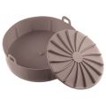 Air Fryer Silicone Pot, with Removable Base,Accessories Brown 7.5Inch. 