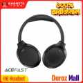ACEFAST | H6 ANC Over-Ear Bluetooth Headphones | Bluetooth 5.3 | 30dB Active Noise Cancelling | 40mm Hi-Fi Drivers | 55h Battery (45h with ANC) 500mAh | Quick-Charge 10min→2h | IPX4, USB-C 5V/1A | For Android, iPhone & PC.