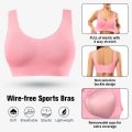 SIMIYA Women Sports Bras Seamless Comfortable Fitness Yoga Bra with Removable Pads Push Up Gym Breathable Wire Free Vest Top Bra.