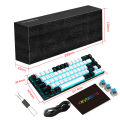 V800 Mechanical Gaming Keyboard LED Backlit Compact 68 Keys Mini Wired Office Keyboard For Laptop PC Gamer.