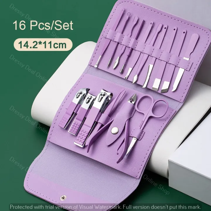Nail%20Clippers%2016pcs%20Manicure%20&%20Pedicure%20Tool%20Set,%20Stainless%20Steel%20Nail%20Cutter%20Kit%20for%20men%20and%20women,%20with%20Leather%20Bag,%20Travel%20Grooming%20Kit%20for%20Facial,%20Cuticle%20and%20Nail%20Care%20-%20Image%204