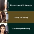 3 in 1 Ionic Hair Dryer Brush Volumizer Hot Air Brush 3 Modes Hair Straightener Comb Curler Hairdryer Brush For Hair.