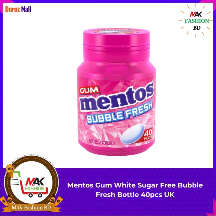 Mentos%20Gum%20White%20Sugar%20Free%20Bubble%20Fresh%20Bottle%2040pcs%20UK%20-%20Image%202