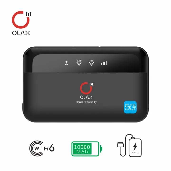 Olax M100 Portable 4G/5G Dual WiFi 6 Router Type-C 10000MAH Sim Card Slot Power Bank 150mbps for Outdoor Mobile Pocket Router