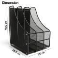 3 Compartment Vertical Sorter File Rack Desk Organiser Book Organizer Document Holder Metal Tray For Office & Home Black). 