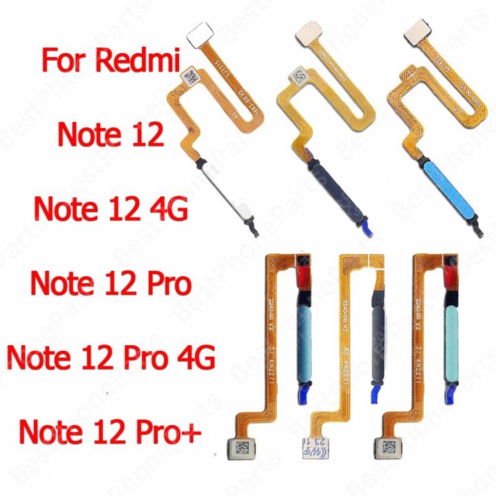 Finger Print Scanner Fingerprint Sensor Flex Cable For Xiaomi Redmi Note 12 Pro Plus 4G 5G Return Key Home Button Replacement