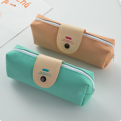 Korean%20style%20simple%20beard%20snap%20pencil%20case%20PU%20large%20capacity%20student%20stationery%20bag%20pencil%20-%20Image%204