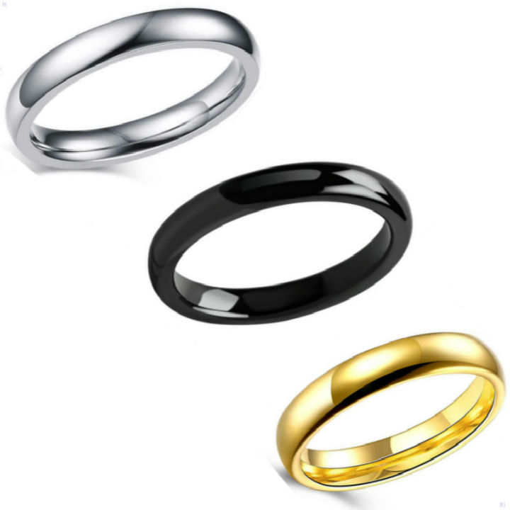4mm%206mm%20Wide%20Steel%20Black%20Gold%20Inner%20And%20Outer%20Ball%20Ring%20Stainless%20Steel%20Smooth%20Curved%20Ring%20For%20Men%20Women%20-%20Image%206