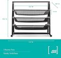 Metal Desk Organizer Stacking 3 Layer Office File Tray. 