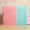 2025 Planner Management Portable Leather Notebook A5 Cover Diary for Office Student Personal Travel Professional. 