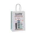 Paper Gift Bag Kraft Paper Bag Foil Print Bag Happy Birthday Bag Christmas Party Bag. 