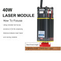 40W Laser Module Kit 448-462nm Continuous Laser Cutting Engraving Module Blue Light TTL Module Set for Laser Engraving Machine Cutting Tool Super Fast All Metal Engravable. 