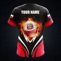Poland Fire Graphic Customized Football Tees Summer Outdoor Streetwear Men's Fashion Jersey Loose Oversized Sportswear T-shirts. 