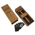 Safety Razor with Brass Weighted Handle and 5 Double Edge Safety Blade Refills,Single Blade Razor for Men, Designed for Coarse. 