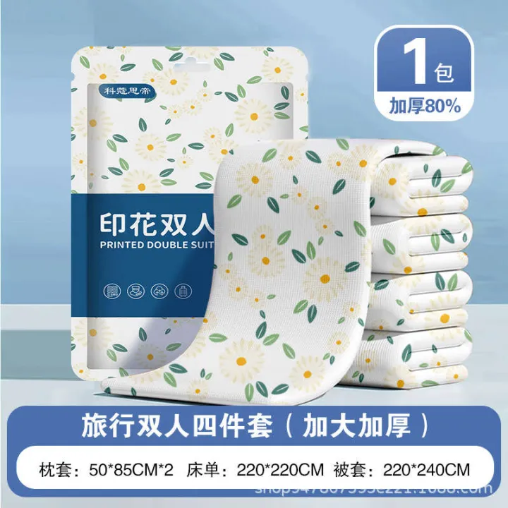 Disposable%20bed%20sheets,%20duvet%20covers,%20pillowcases,%20four%20piece%20white%20hotel%20portable%20set,%20travel%20double%20bedding%20-%20Image%207