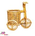 Cane Flower Top Medium - Rattan Handcrafted Bi-Cycle Style Flower Vase ( Cane And Craft ). 