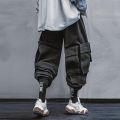 11 BYBB'S DARK Streetwear Cargo Pants Elastic Waist Multickets Joggers Pant Man Harajuku PuTactical Trousers WB063. 