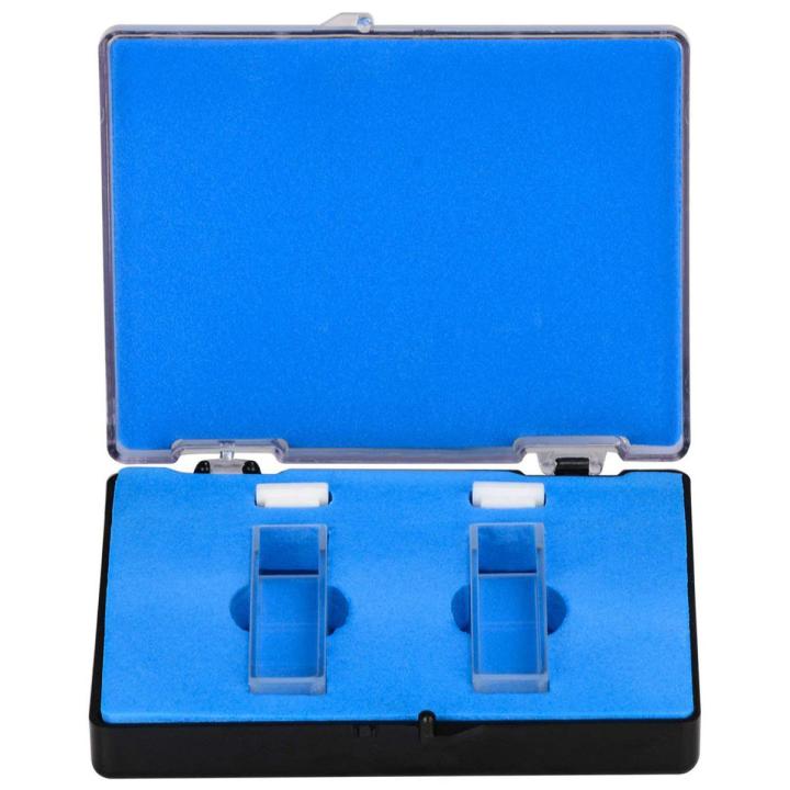 Quartz Cuvette,Spectrophotometer Cuvettes 10 mm Path Length, 45mm Height, 3.5 ML Capacity - 2 PCS - Transparent