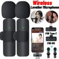 Wireless Lavalier Microphone Noise Cancelling Portable Audio Video Recording Mini Mic for iPhone USB-C Live Broadcast Gaming Mic.